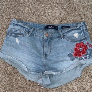 Hollister Shorts with Rose Embellishment